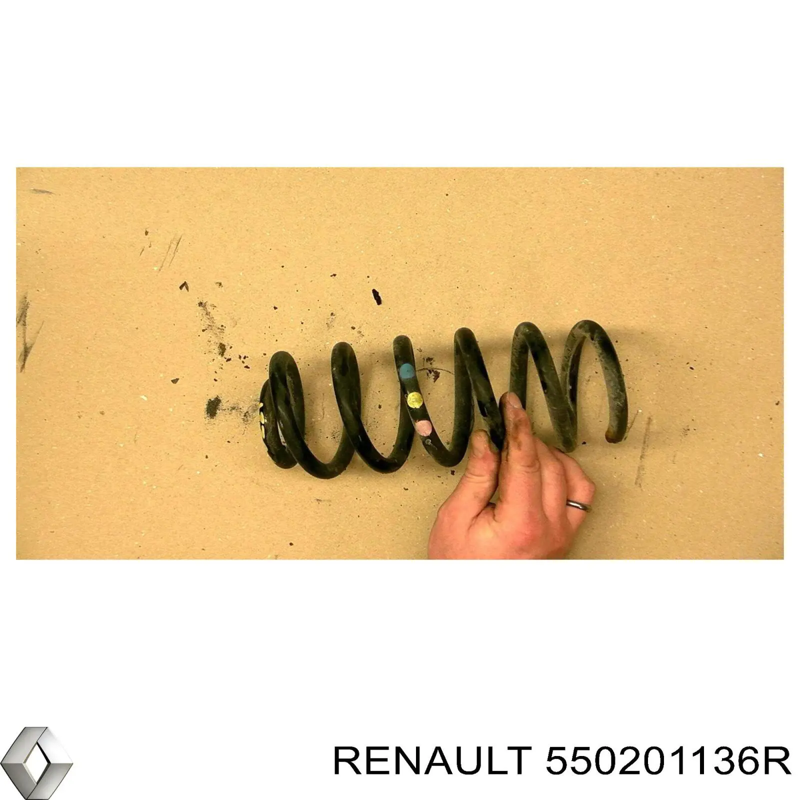 Muelle de suspensión eje trasero RENAULT 550201136R