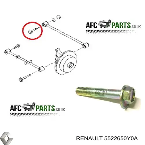 5522650Y0A Renault (RVI) perno, palanca de caída trasera, interior