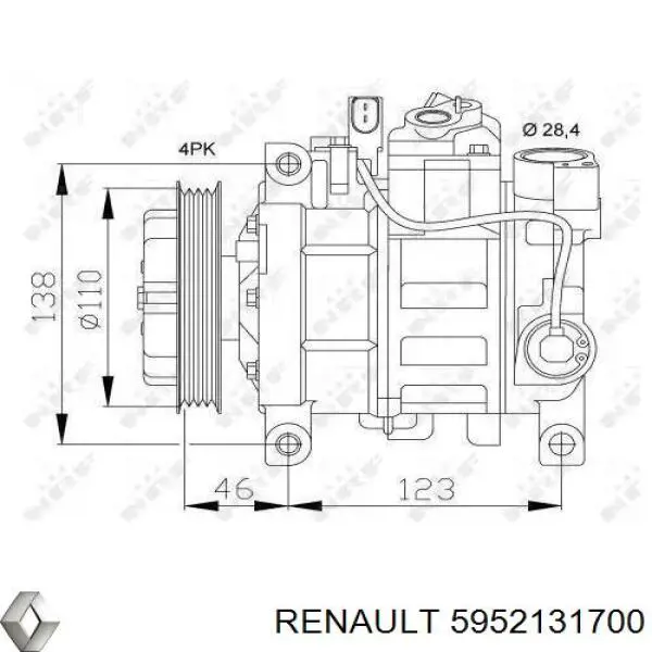 5952131700 Renault (RVI) condensador aire acondicionado