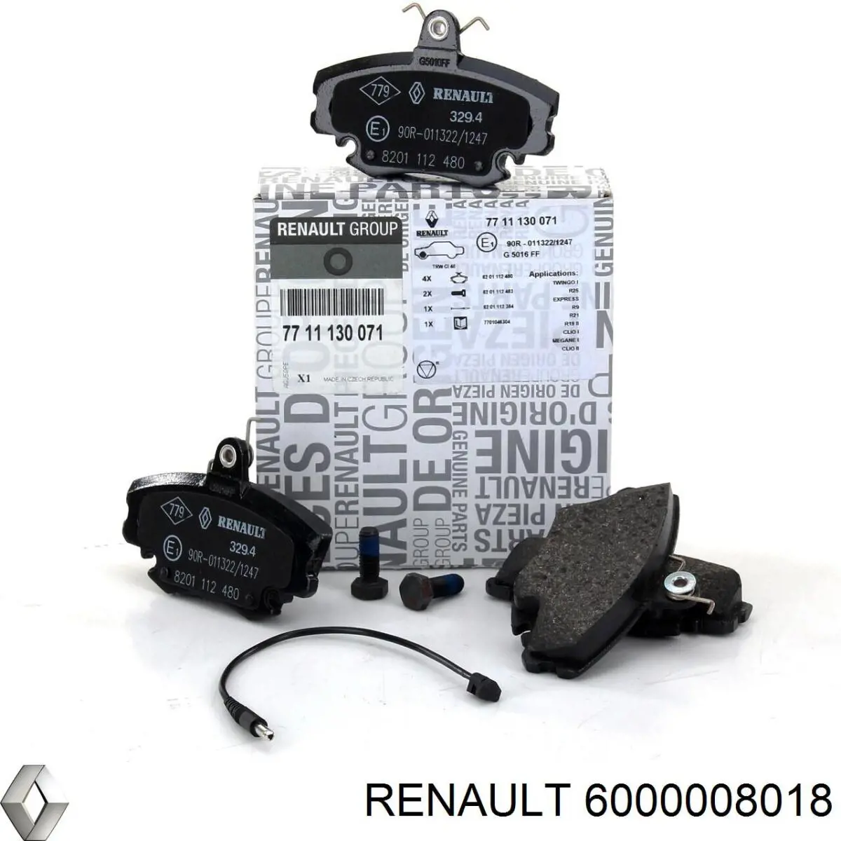 6000008018 Renault (RVI) pastillas de freno delanteras
