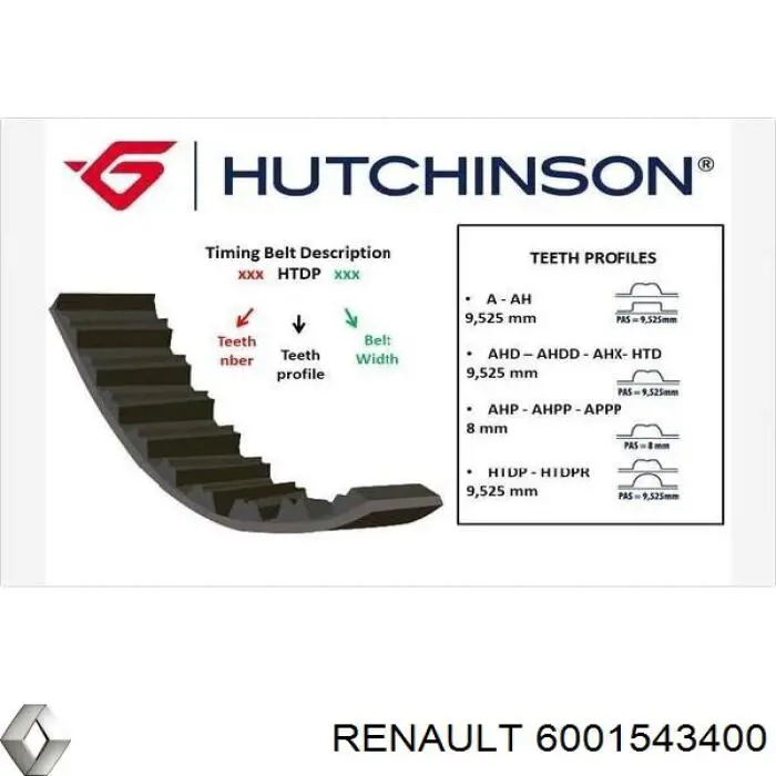6001543400 Renault (RVI) correa distribución