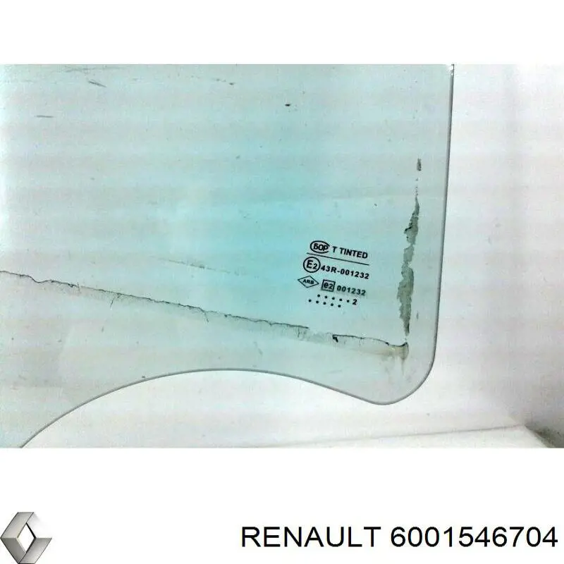 Luna lateral trasera derecha para Renault LOGAN (LS)