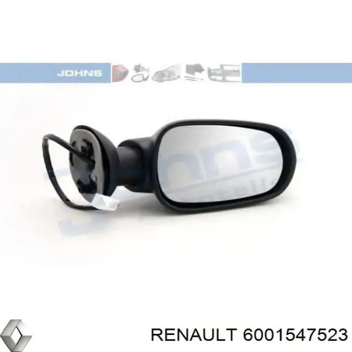 6001547523 Renault (RVI) espejo retrovisor derecho