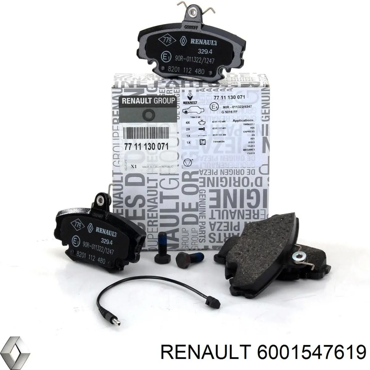 6001547619 Renault (RVI) pastillas de freno delanteras