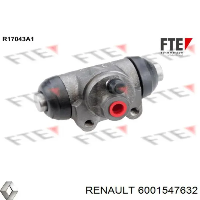 Cilindro de freno de rueda trasera 6001547632 Renault (RVI)