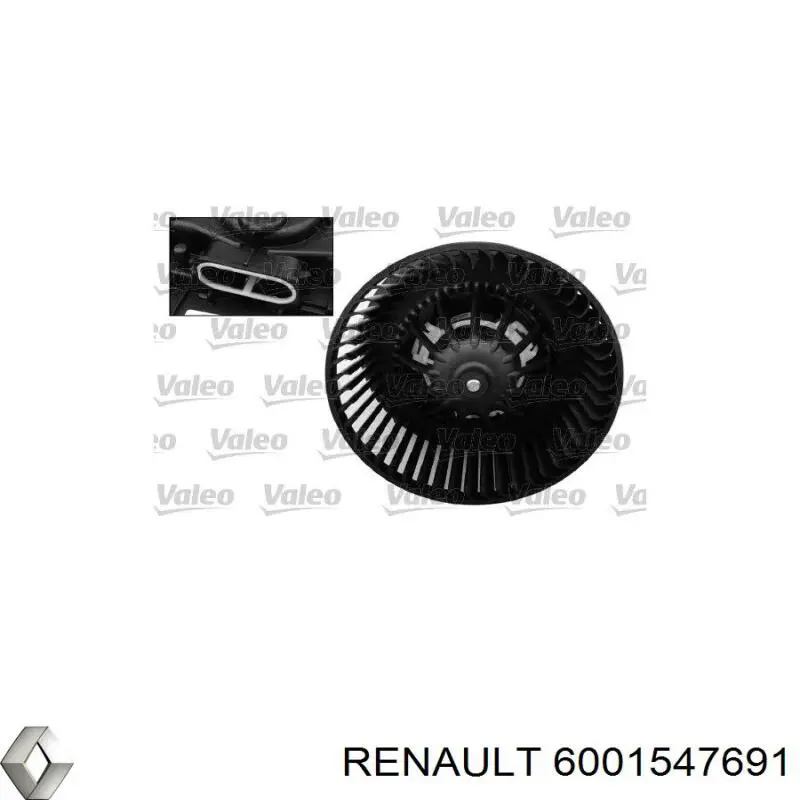 Ventilador habitáculo 6001547691 Renault (RVI)