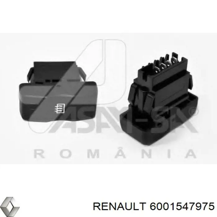 6001547975 Renault (RVI) boton de la calefaccion ventana trasera