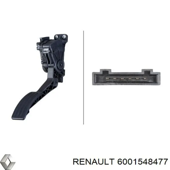 6001548477 Renault (RVI) Pedal de aceleracion