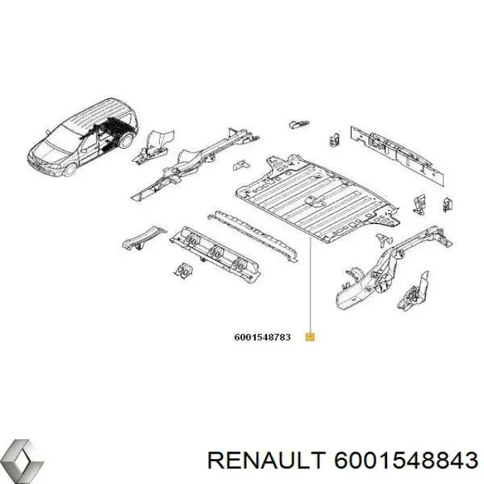 6001548843 Renault (RVI) puerta trasera izquierda