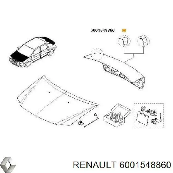 Tapa del maletero Renault (RVI) 901006731R precio, desde 268,62 EUR