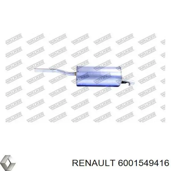 Silenciador trasero Renault (RVI) 6001549416 precio, desde 78,50 EUR