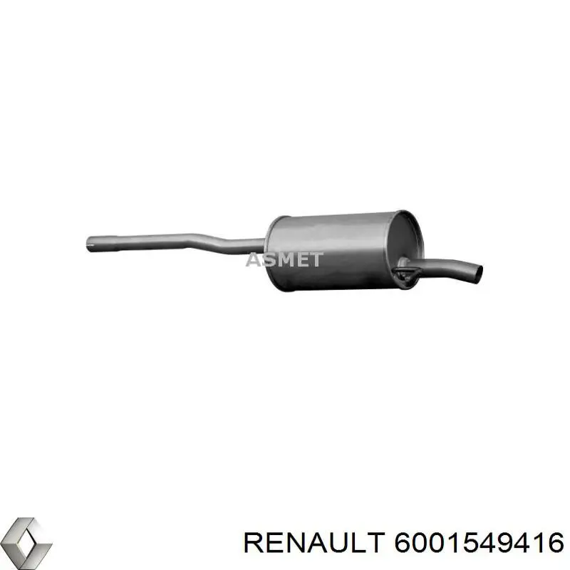 6001549416 Renault (RVI) silenciador posterior
