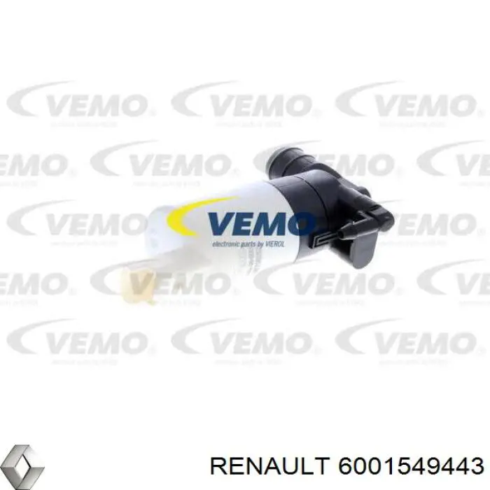 6001549443 Renault (RVI) bomba de agua limpiaparabrisas, delantera