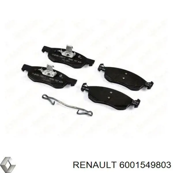 6001549803 Renault (RVI) pastillas de freno delanteras