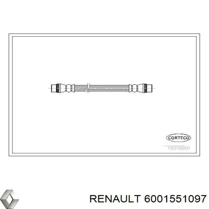 6001551097 Renault (RVI) tubo flexible de frenos trasero