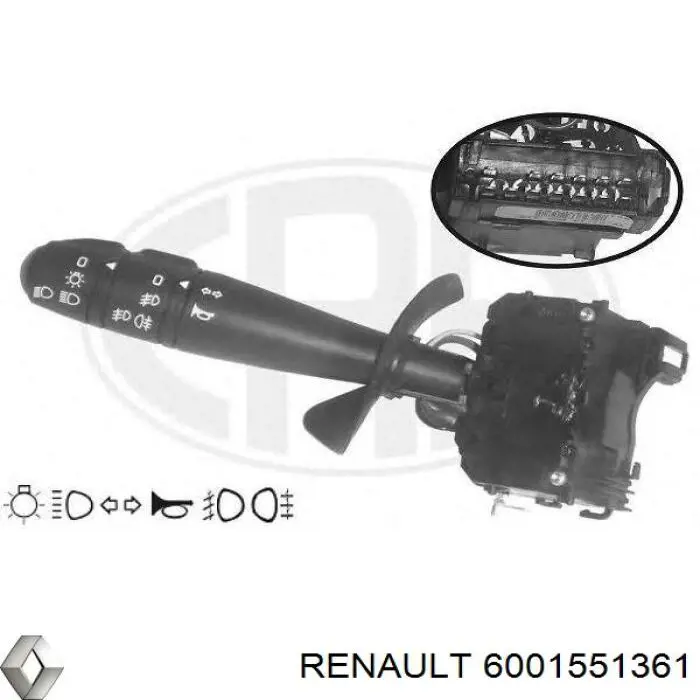 6001551361 Renault (RVI) Conmutador izquierdo de la columna de dirección