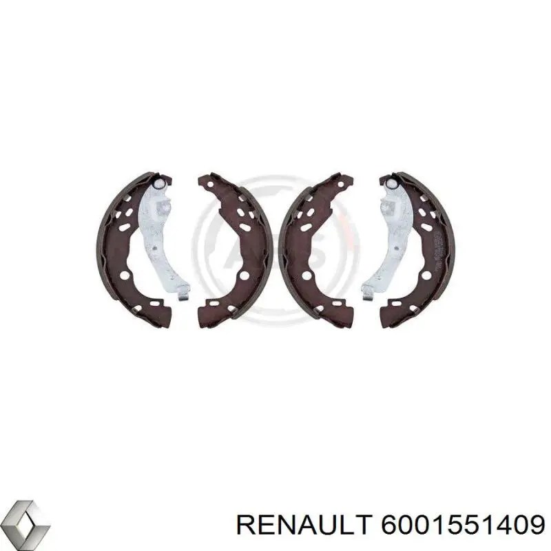 6001551409 Renault (RVI) zapatas de frenos de tambor traseras