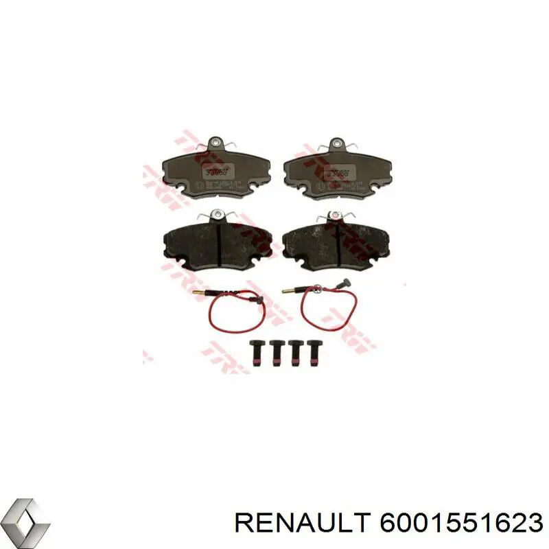 6001551623 Renault (RVI) pastillas de freno delanteras