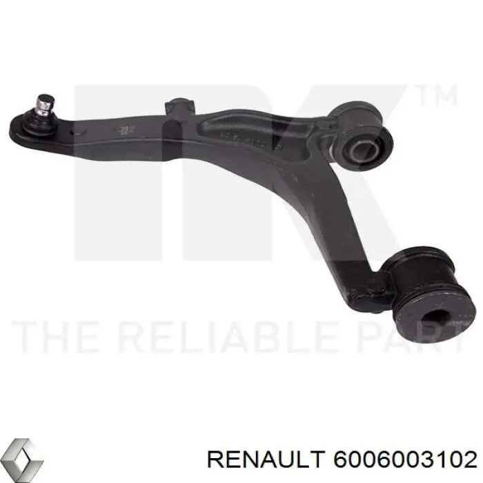6006003102 Renault (RVI) barra oscilante, suspensión de ruedas delantera, inferior izquierda