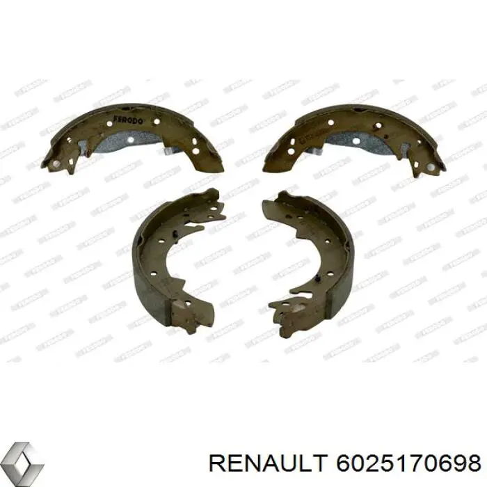 6025170698 Renault (RVI) zapatas de frenos de tambor traseras