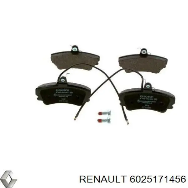 6025171456 Renault (RVI) pastillas de freno delanteras