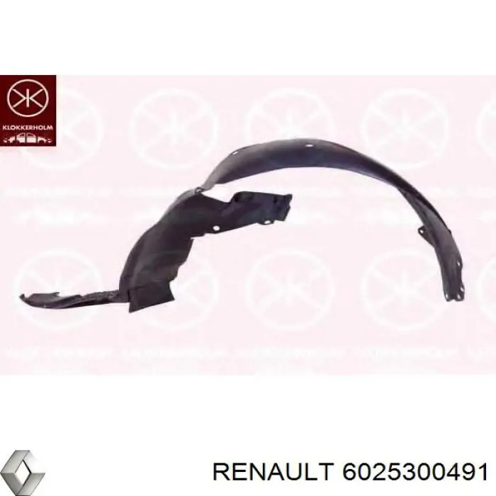 6025300491 Renault (RVI) faldilla de parachoques delantero izquierda