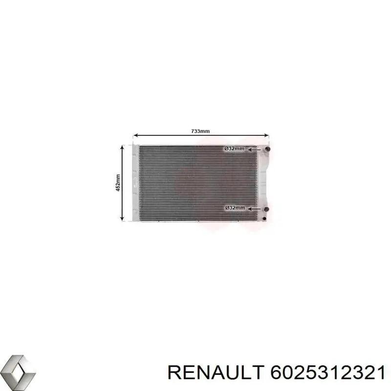 6025312321 Renault (RVI) radiador