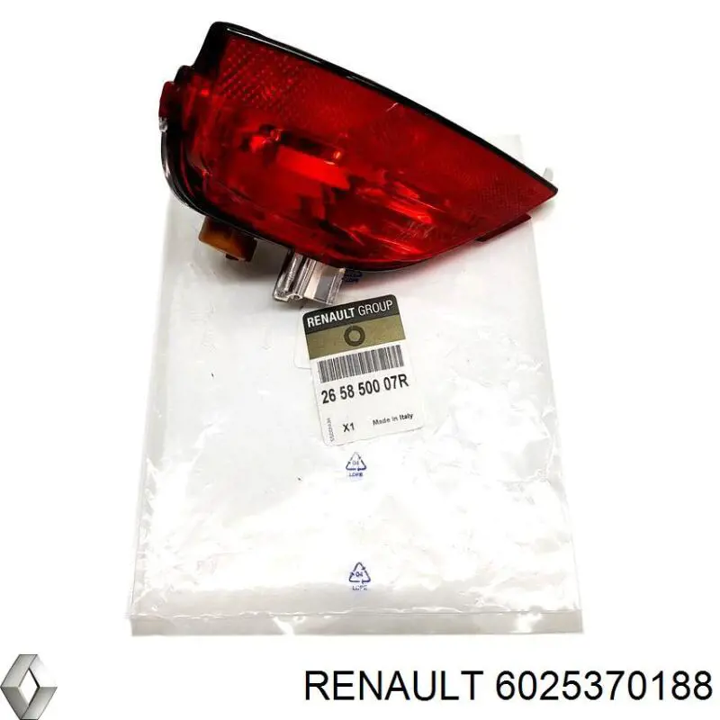 Luz antiniebla trasera derecha 6025370188 Renault (RVI)