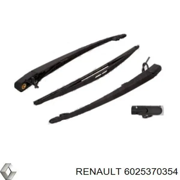 6025370354 Renault (RVI) brazo del limpiaparabrisas, lavado de parabrisas, luna trasera