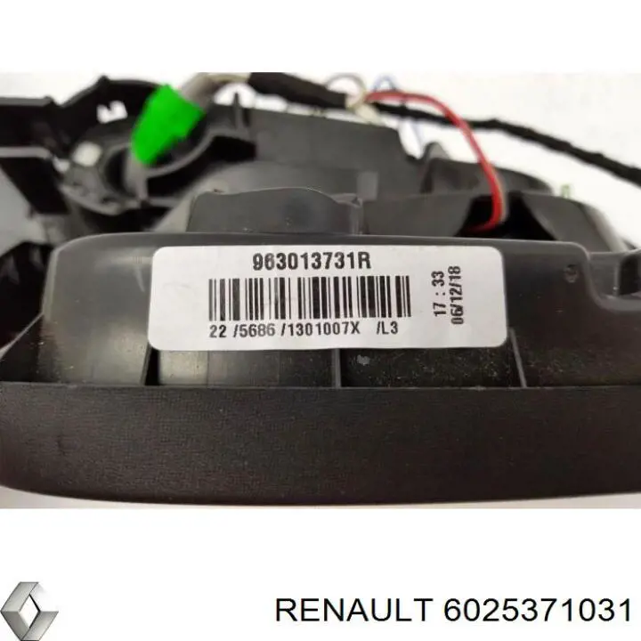 Cristal de espejo retrovisor exterior izquierdo 6025371031 Renault (RVI)
