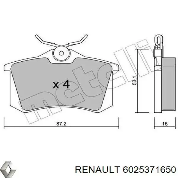 Pastillas de freno traseras Renault Megane 2 LM0, LM1