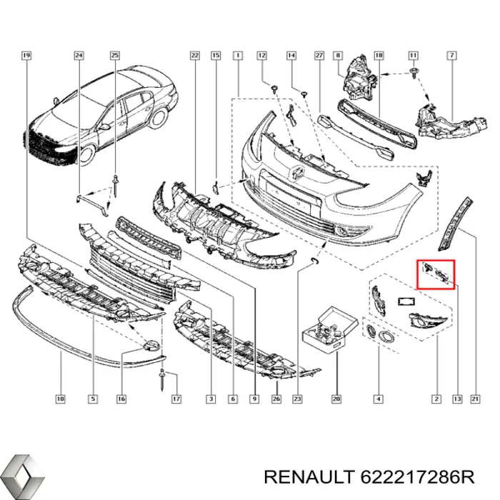 Comprar 68608 3RG Kit de soportes/fijaciones del parachoques delantero