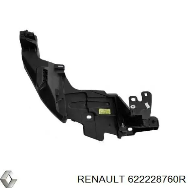 622228760R Renault (RVI) soporte de parachoques delantero derecho