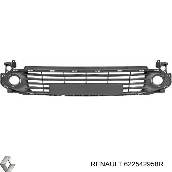 Rejilla de ventilación, paragolpes delantero, central Renault (RVI) 622542958R precio, desde 52,64 EUR