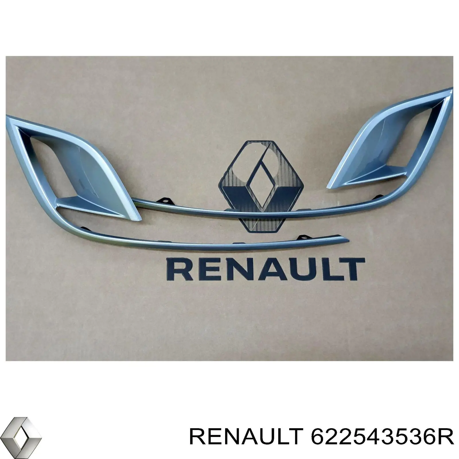 622543536R Renault (RVI) rejilla de ventilación, parachoques trasero, central