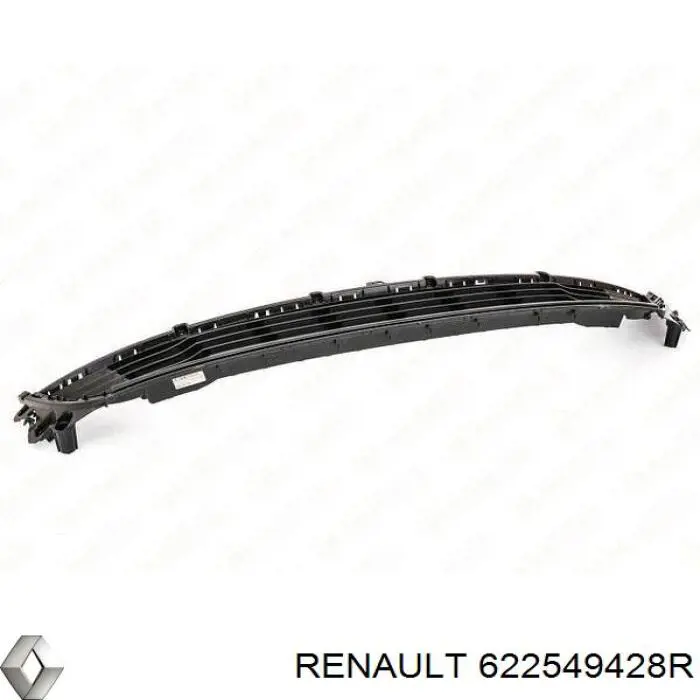 Rejilla de ventilación, parachoques delantero, central para Renault Fluence (L3)