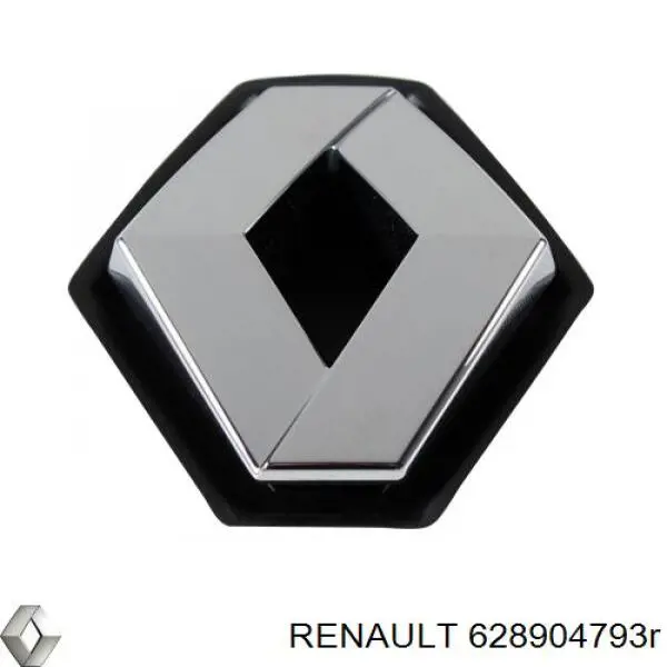 628904793R Renault (RVI) emblema de parachoques delantero