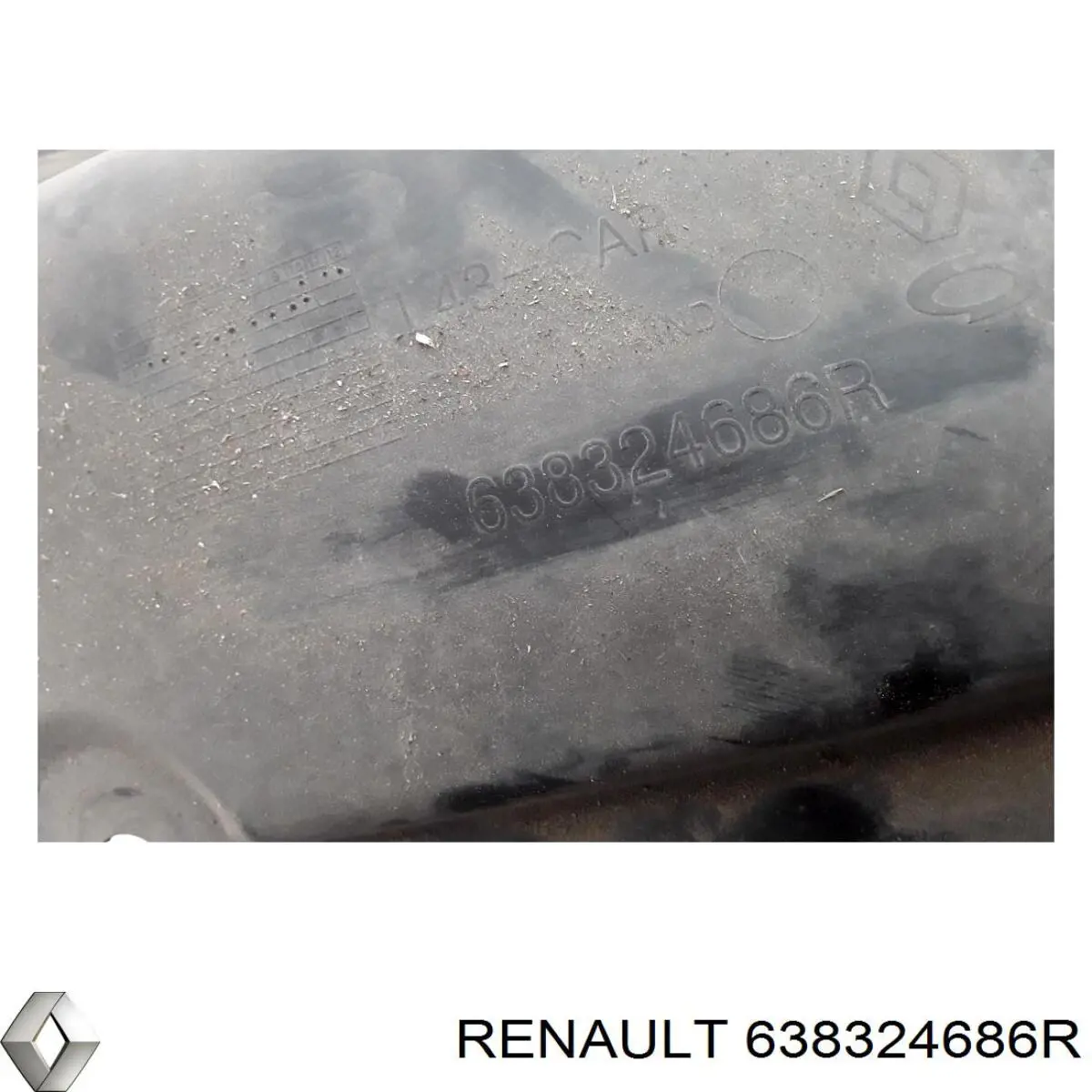 638324686R Renault (RVI) guardabarros interior, aleta delantera, derecho
