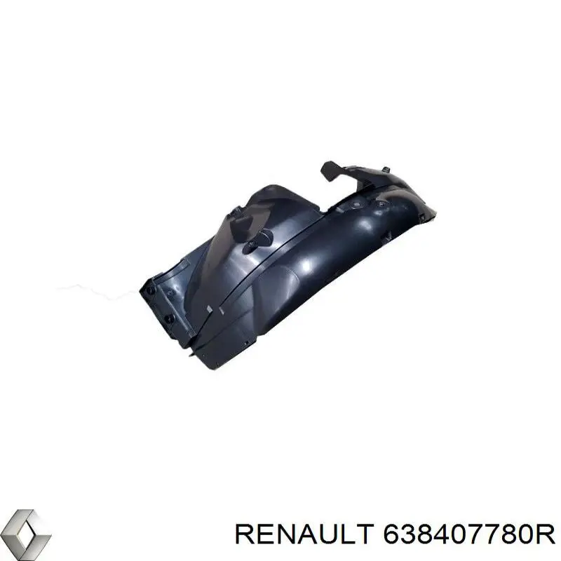 638407780R Renault (RVI) guardabarros interior, aleta delantera, derecho