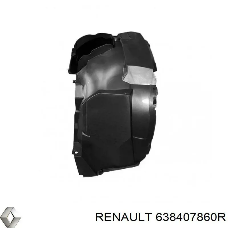 638407860R Renault (RVI) guardabarros interior, aleta delantera, izquierdo