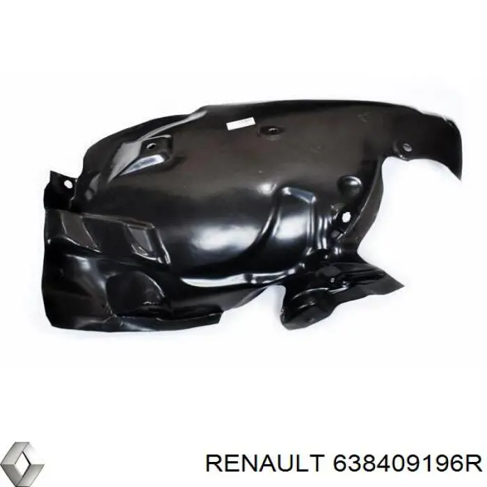 638409196R Renault (RVI) guardabarros interior, aleta delantera, derecho