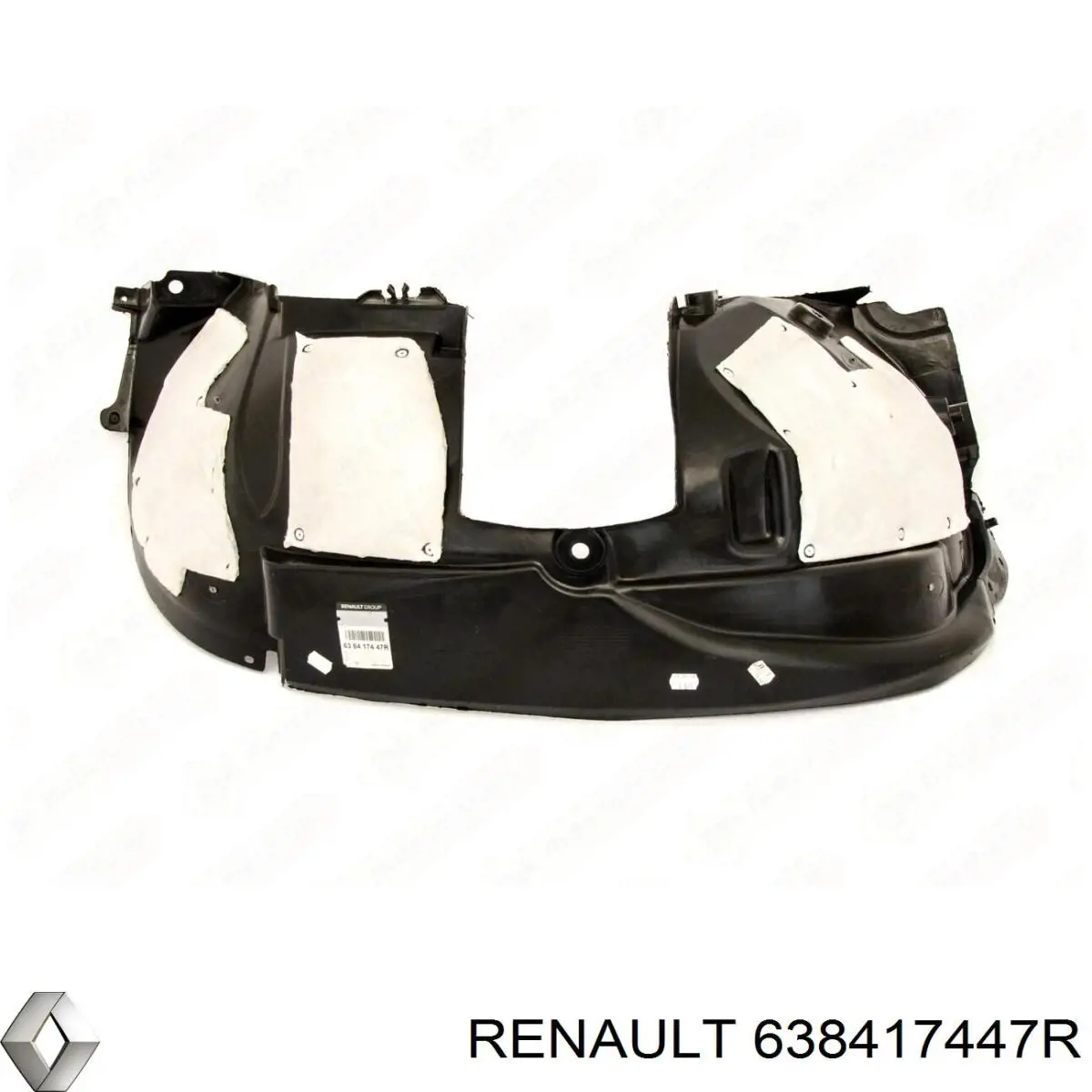 Comprar 638417447R Renault (RVI) Guardalodos interior izquierdo, guardafango delantero