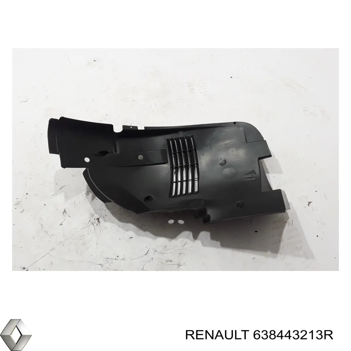 638443213R Renault (RVI) guardabarros interior, aleta delantera, derecho delantero