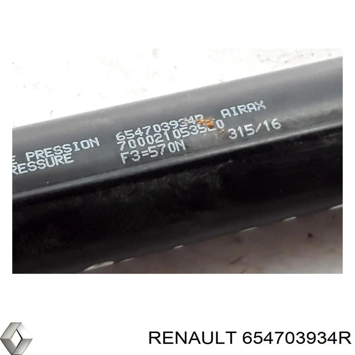 Comprar 654703934R Renault (RVI) Amortiguador de capó