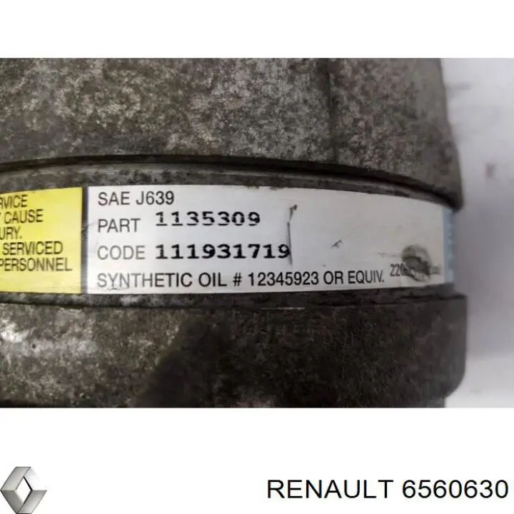 Comprar 6560630 Renault (RVI) Compresor de aire acondicionado coche