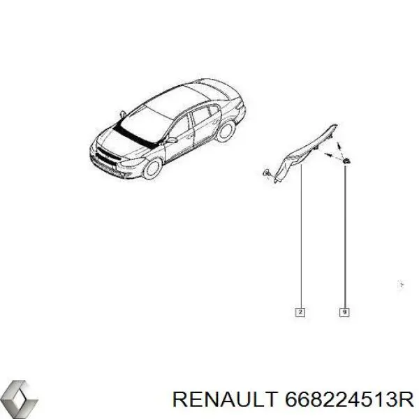 Comprar 668224513R Renault (RVI) Tapón lateral de cubrejunta