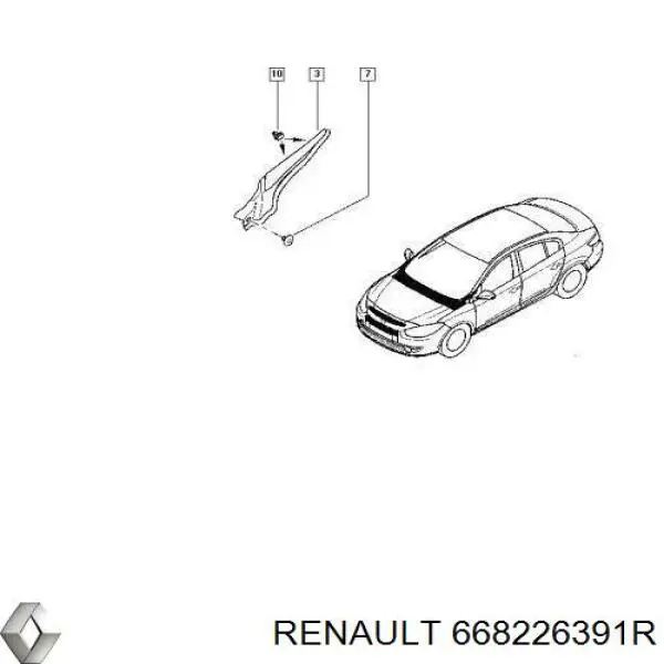 Tapón volante lateral para Renault SANDERO 