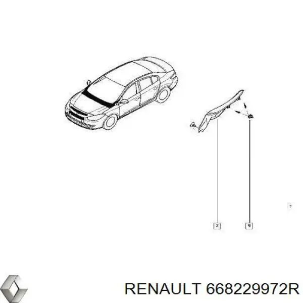 Tapón lateral de cubrejunta Renault (RVI) 668229972R precio, desde 25,82 EUR