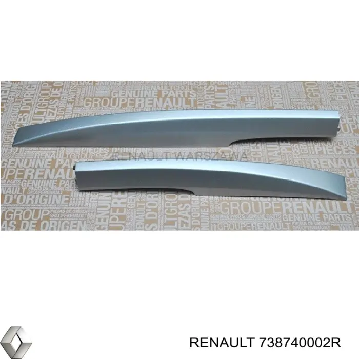 738740002R Renault (RVI) tapa de guarnición de techo derecha