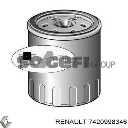 7420998346 Renault (RVI) filtro combustible